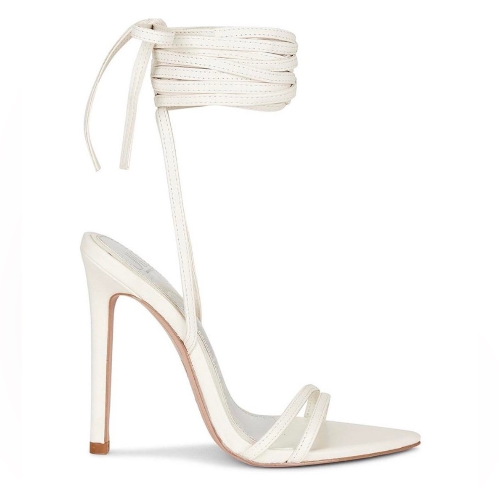 JLO White Strappy Heels